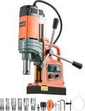 VEVOR 1450W Mag Drill Press, 2" Core Drilling Machine, 2922 lbf Variable Speed Portable Magnetic Drill, Heavy Duty Metal Hole Cutter with 6 Annular Cutters for I-Beam Steel Fabrication & Jobsite