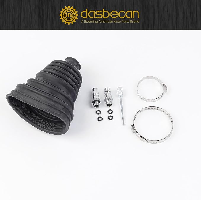 Dasbecan Upgraded Pneumatic CV Boot Expander Tool, CV Boot Installation Kit | Universal CV Boot Spreader for BMW UTV ATV, Basic Kit Includes 1 Boot and 2 Clamps, 4 1/4" NPT Air Hose Nipple