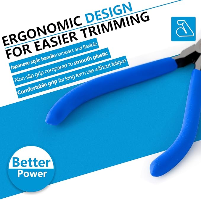 Needle Nose Pliers and Wire Cutters Set, 5" High Carbon Steel Pliers Set, Ultra-Sharp Crafts Diagonal Cutters, Long Nose Pliers for Jewelry Making, Electronics Repair, Object Grasping