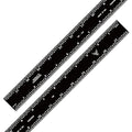 PEC Tools 18" Rigid Metal Ruler, Made from Premium Stainless Steel with Black Chrome Finish, 16R Graduation (1/32", 1/64", 1/50", 1/100"), Easy to Read Machinst Rule for Professionals, Made in USA