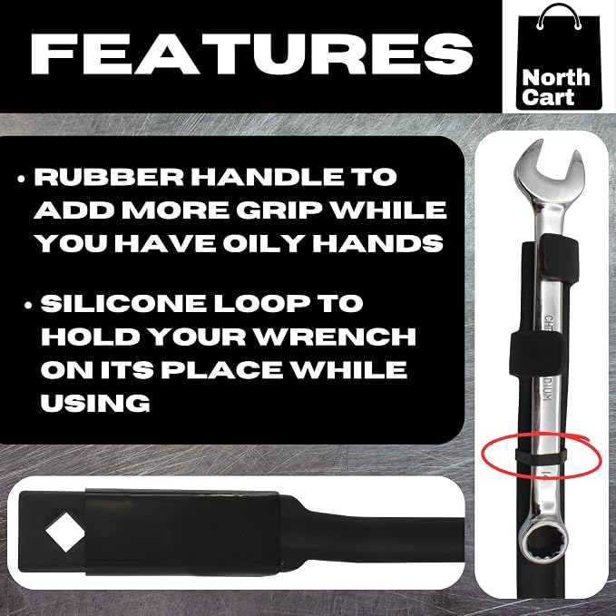 WREX Wrench Extender North Cart - Extension Tool Cheater Bar - Hand Tools for Mechanics - Universal Adaptor Drive - Handle Tr Nut Holder Clip - Monster International Clamp - Breaker Pipe Leverage