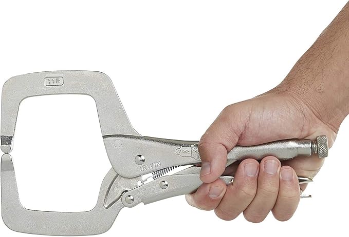 Irwin 3-3/8 in. x 2-5/8 in. D Steel Locking C-Clamp 1000 lb. capacity Silver 1 pc.