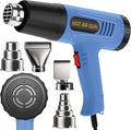 Heat Gun Kit 572 & 1112℉ Dual-Lvel & Rear Rotation Temperature Control 4 Nozzles Heat Gun' Overload Protection For Crafting, Shrink Tubing, Vinyl Wrap, Shrink Wrap,5Ft Power Cord