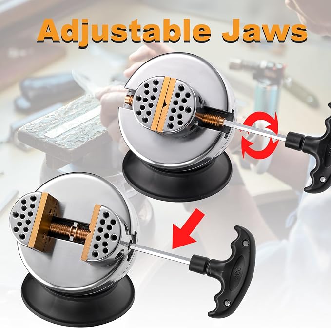 DZQ 4" 32PCS Ball Vise Engraving Setting Tool 360°Rotation Bench Vise