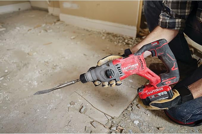 CRAFTSMAN V20 RP SDS Rotary Hammer Drill, Cordless, 7/8 inch, 2 Joules, Bare Tool Only (CMCH234B)