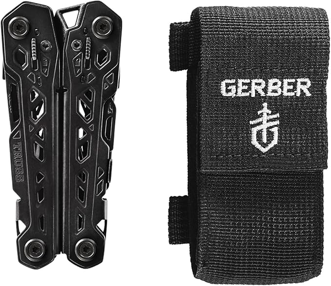 Gerber Truss 17-in-1 EDC Multitool Pliers, Pocket Knife, Molle Sheath,Black