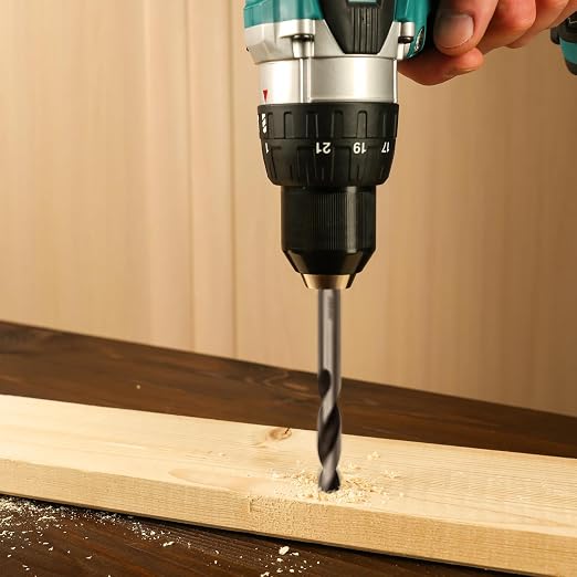 Extra Long 9.05" Brad Point Wood Drill Bit Set Imperial - 7 Pack Carpenters Quality - Drill Splinter-Free Perfectly Round Holes in All Types of Wood (1/8",3/16",1/4", 5/16",3/8",7/16",1/2")