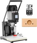 45-9.5mm Hinge Drilling Machine for Woodworking,1100W Boring Machine Portable Hinge Drill with 0-40mm Depth,110V, 2840 RPM, Precision Scale & Air Spring Clamp for Cabinets