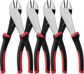 IGAN Wire Cutters Heavy Duty (Pack of 4), 7-inch Side Cutters Dikes, Ultra Tough and Durable Diagonal Cutters with Spring-loaded, Ideal Cutting Pliers for Electricians and Homes