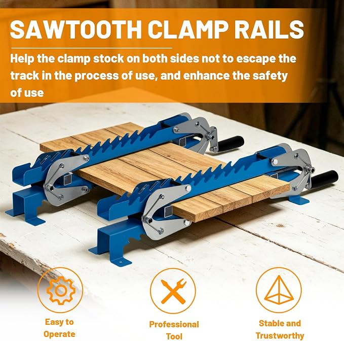 Upgraded 19 In Panel Clamps 2 Pack, 4 Way pressure steel parallel clamps