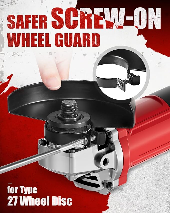 AVID POWER Angle Grinder 4-1/2 inch Electric Grinder Tools 750W 6.5 Amp Metal Grinder, 11500 RPM, with Grinding and Cutting Wheels, Auxiliary Handle, Wrench for Cutting and Grinding
