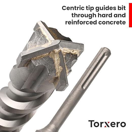 3/4" X 24 in SDS MAX Bits, Rotary Hammer, Carbide, Masonry Drill Bits for Concrete, Stone and Brick, SDS MAX Hammer Double Flute, Concrete Drill Bit