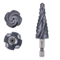 M35 Four Spiral Flute Cobalt Step Drill Bit, 1/4"-3/4" Wear-Resistant TiAlN Coated Four-Flute Step Bit, 1/4" Hex Shank Unibit Step Bit for Metal, Stainless Steel, Aluminum, Wood, Plastic