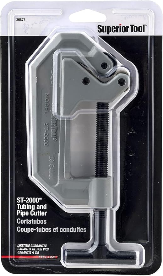 Superior Tool 36878 ST-2000 Pipe Cutter-5/8 Inch to 2-1/8 Inch Pipe Cutter , Gray