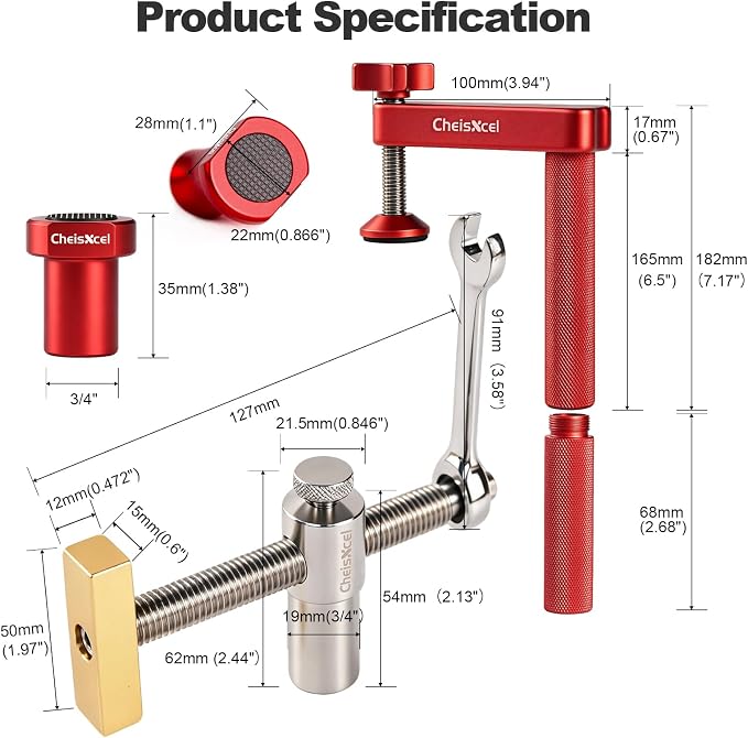 8pcs 3/4" Bench Dog Clamp Horizontal & Vertical for Woodworking