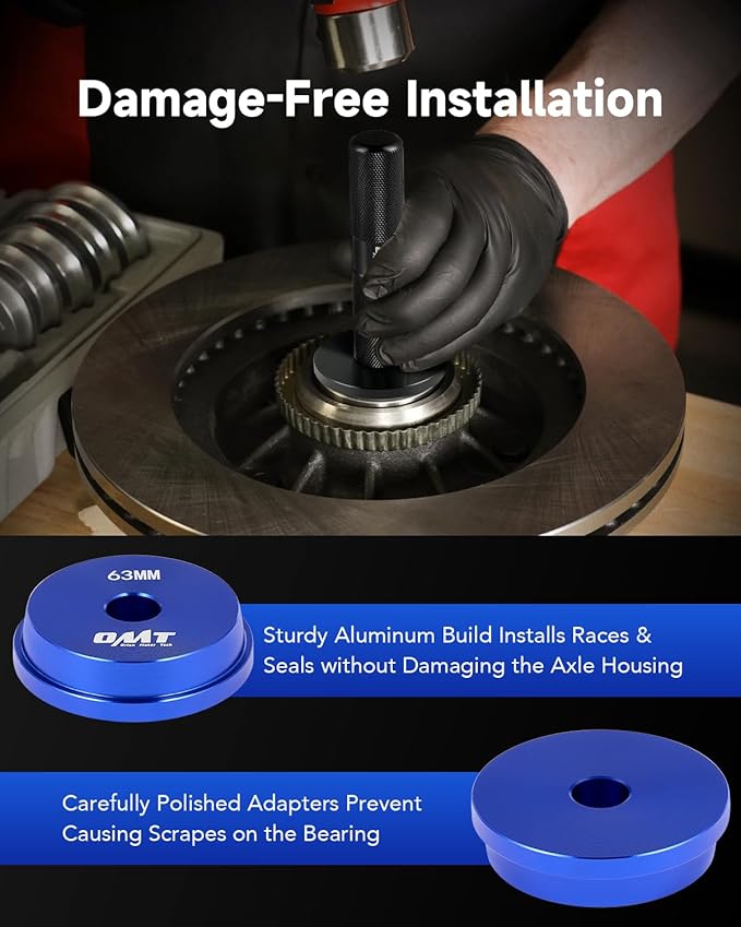 Orion Motor Tech Bearing Press Kit, 10pc Bearing Race and Seal Driver Set with Seal Driver and 9 Bearing Adapters, Seal Installer Bearing Driver Kit for Bearing Installation