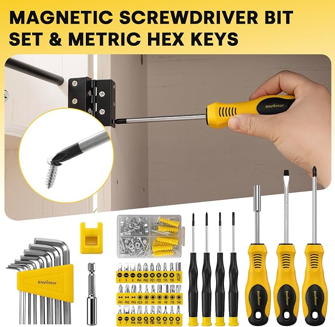 Enventor Tool Set with Molded Storage Case, 231 Pieces