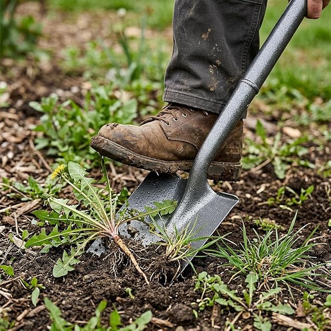 Small Garden Spade - Flat Short Shovels for Digging, Metal D Handle, 30 Inch Mini Hand Shovels, Heavy Duty