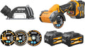ALLOYMAN 20V Cordless Mini Circular Saw, Brushless 18,000 RPM, 3-Inch CuttingTool with Forward/Reverse, LED Light, 2×4.0Ah Batteries & Charger，for Wood, Metal,Tile,PVC Cutting