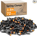 72 Pack 3.5 inch Plastic Spring Clamps, Black Heavy Duty Clips, Backdrop Clips, Plastic Clamps for Crafts, Backdrop Stand, Woodworking, Photography