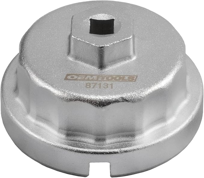 OEMTOOLS 87131 64.5 mm 14 Flute Oil Filter Wrench, Oil Filter Cap Wrench for 2.0 to 5.7L Engines, For Use with Toyota, Oil Cap Filter Wrench Prevents Slippage, Easy Cap Release