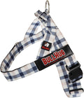 Adjustable Dog Harness– No Pull, No Choke – for English Bulldogs, French Bulldogs, Pugs & Broad-Chested Breeds – Easy, Safe Walks (Blue TAN Plaid, Medium)