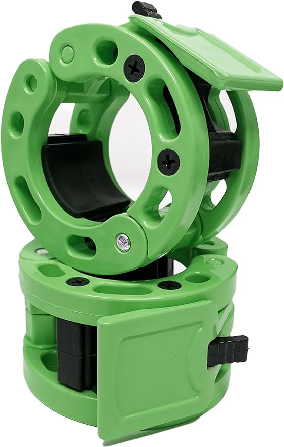 Clout Fitness Olympic Barbell Clamps Collars Quick Release Pair of Locking Weight Clips Fit 2 Inch Barbell for Weightlifting