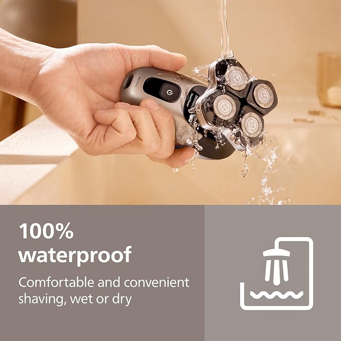 Philips Norelco Head Shaver Pro 9000 Series - Electric Shaver for Men and Women, 360° Flexing Head & ComfortCut Blades for Clean Shave, Gentle on Skin, Model HS9980/40