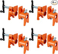 ATPEAM 3/4'' Pipe Clamps for Woodworking Heavy Duty Cast Iron Wood Gluing Pipe Clamp Set for Woodworking, Carpentry, Home Improvement, and DIY Jobs (4, No Protective Pads)