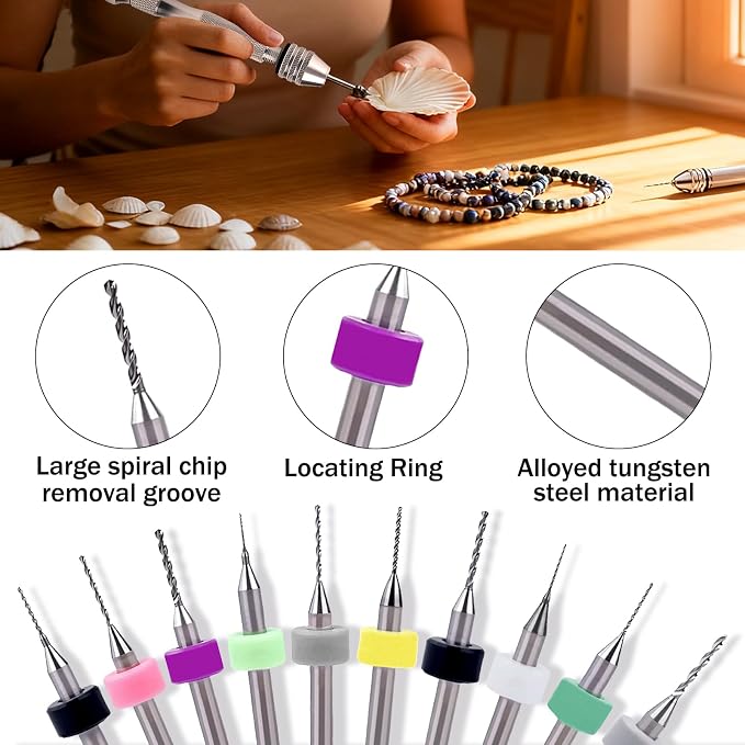 112 Pcs Precision Pin Vise Hand Drill, 3 Jaw Manual Drill SDZKQ-01