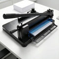 Heavy Duty Paper Cutter for A4 Paper, Guillotine Paper Cutter 12 Inch, 400 Sheet Capacity, Solid Steel Construction, Black
