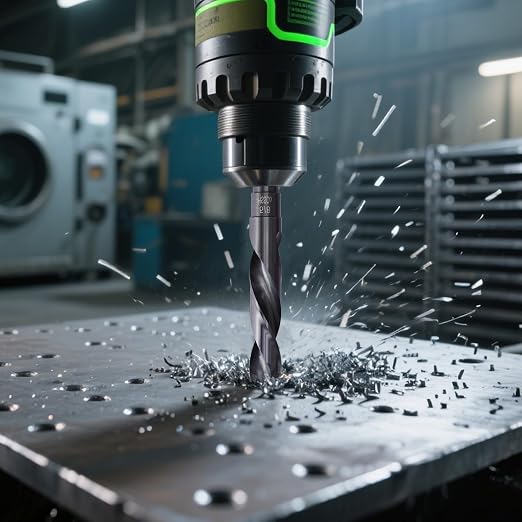 5/8 Drill Bit for Metal and Hardened Steel, M35 Cobalt 1/2 Inch Reduced Shank Industrial Grade Heavy Duty Drill Bit, with Index Storage Case
