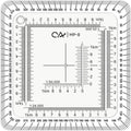 CYA UTM 2.75 x 2.75" Military Map Coordinate Scale Protractor Map for Land Navigation, Military Style UTM/MGRS Coordinate Scale