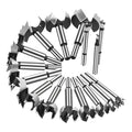 BeHappy Hex Shank Forstner Bit Set, 16pcs Multi Sided Shank Wood Drill bit Set for Woodworking, Auger Opener Round Shank Drilling Cutting Tool for Hardwood, Softwood, Plastic, Plywood