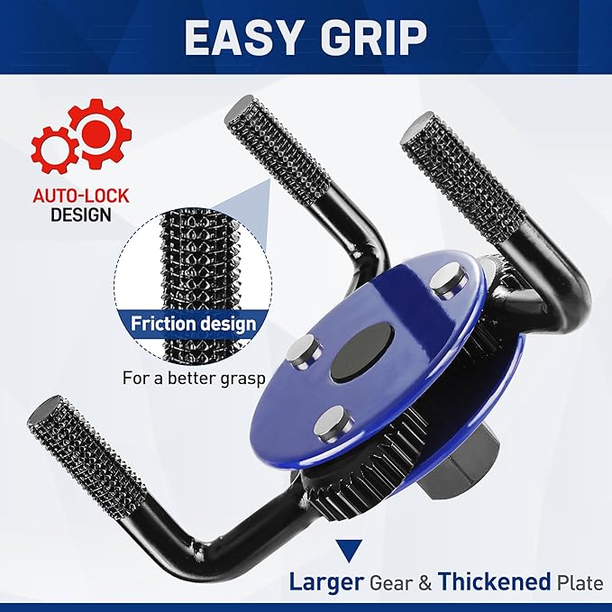 WORKPRO Universal Oil Filter Wrench Adjustable (68-130mm), Oil Filter Removal Tool, Oil Filter Change Set, Ideal for Engine Filters, Conduit, & Fittings