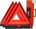 WORKKOOL Safety Triangles DOT Approved, Standard Warning Triangles Enmergency Reflector, Emergency Triangles for Vehicles with Carry Case(3 Pack,Without Sand)