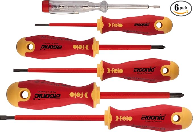 Felo Screwdriver Set VDE, ERGONIC, 6 pcs SL, PH