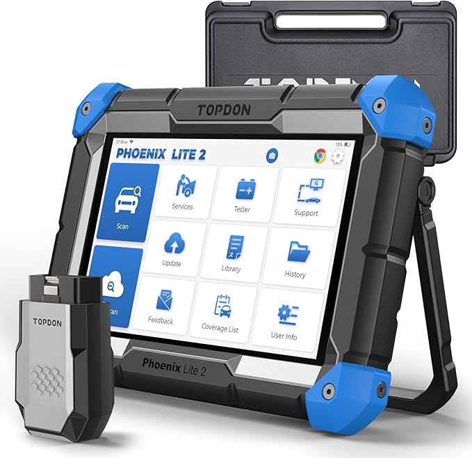 TOPDON Phoenix Lite 2 Bidirectional Scan Tool, OBD2 Scanner, Function as AD900BT AD900 Lite, ECU Coding, Wireless Automotive Diagnostic Scanner, 34+ Reset Services, FCA AutoAuth, 2 Years Free Update