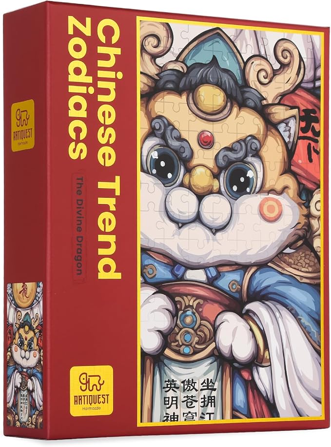 Jigsaw Puzzles for Adults 1000 Pieces, Chinese Zodiac Animals Visionary, Successful, Charismatic Dragon Jig Saw Puzzle Gifts for People Born in 1964, 1976, 1988, 2000, 2012, 2024, 31.5 * 17.72 Inch