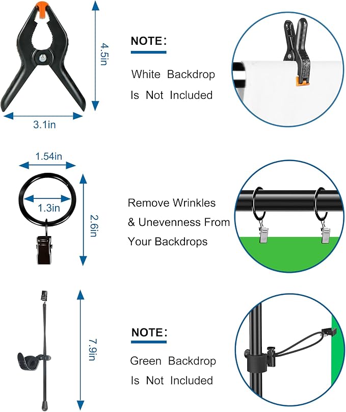 FUDESY Backdrop Stand Kit, 7x10ft Adjustable Photography Background Stand