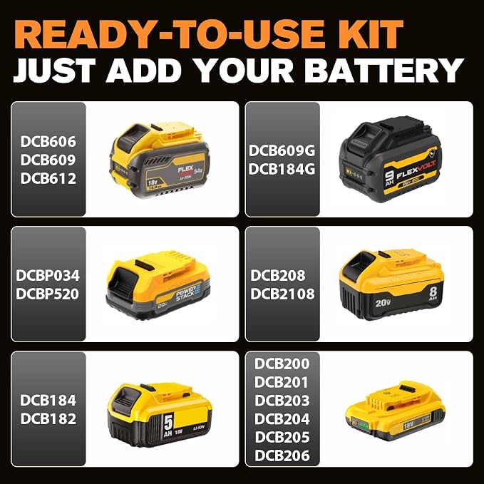 Impact Wrench for DeWalt Battery 1328Ft-Lbs (1800N.m) Impact Driver | 1/2" Impact Gun 3-Speed High Torque Power Tool for Tire Removal, Rusted Bolts, Heavy Equipment(No Battery)