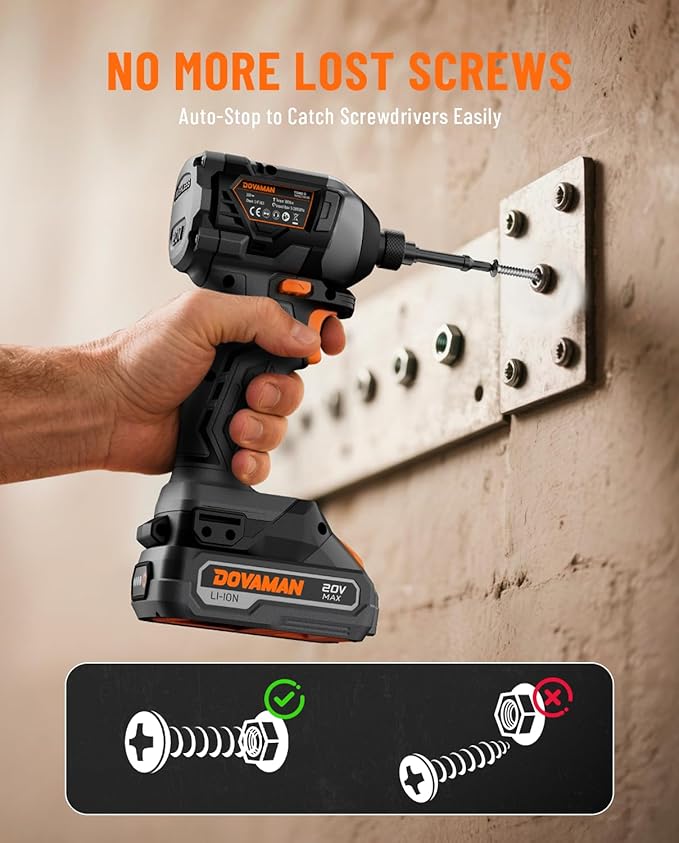 20V Brushless Impact Driver, 1/4'' Hex Compact Cordless Driver Kit with 1,770 In-lbs Torque, Battery & Charger Included – Lightweight Electric Screwdriver for Wood, Metal & Auto Repair-TITANCE X7