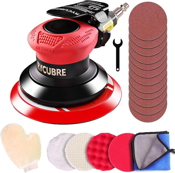 5 Inch da Sander - Professional Air Sander, Pneumatic Orbital Sander/Air Orbital Sander for Auto Body Work, DA Sander for Auto Body & Lijadora de Aire (5 Inch)