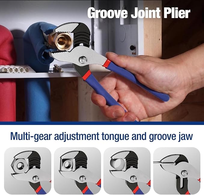 7-Piece Pliers Set, Comfort Grip, Groove Joint, Long Nose, Slip Joint | Drop-Forged Heat-Treated Steel; Non-Slip Ergonomic Comfort Grip; Rust-Resistant Protective Finish