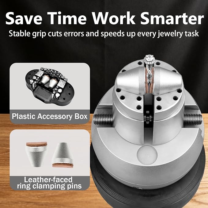 DZQ 5 Inch 70 Pcs Jewelry Ball Vise Tool Kit with Ring Making Accessories