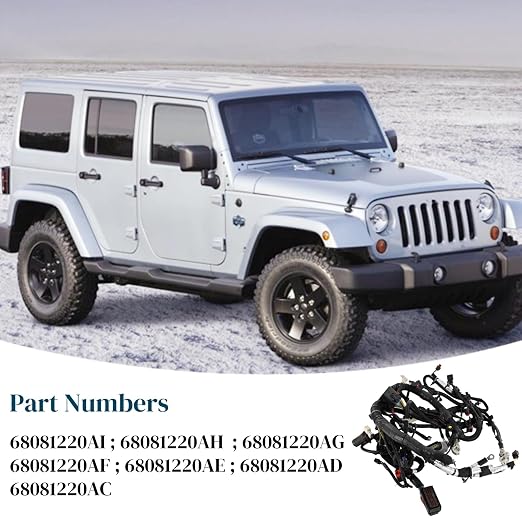 68081220AI 3.6L Engine Wiring Harness Fits for Jeep Wrangler JK 2012-2015 | 3.6L V6 Engine Wire Harness 68081220AC 68081220AD 68081220AE 68081220AF 68081220AG 68081220AH