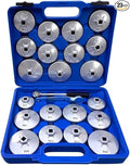 23 Pcs Oil Filter Wrench Set, Aluminum Alloy Cup Type Oil Filter Socket Set, 1/2" Drive Oil Filter Removal Tool Kit, Oil Filter cap Wrench Set