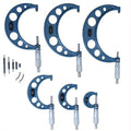6PCS Outside Micrometer, 6” Micrometer Set, High Precision 0.0001” 0-1"/1-2"/2-3"/3-4"/4-5"/5-6" Machinist Tools, Micrometer Set, with Calibration Standard, Wrench