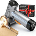 2026 Upgrade 4.2V Cordless Cutting Tool, Cardboard Cutter with LED Display, Brushless Motor, Tungsten Steel 3 Blades, Electric Chop Saw for Fabric, Cardboard, Leather, Carpet-Orange