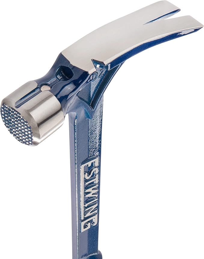 ESTWING Ultra Series Hammer - 19 oz USA Made Rip Claw Framing Hammer with Milled Face & Shock Reduction Grip - E6-19SM